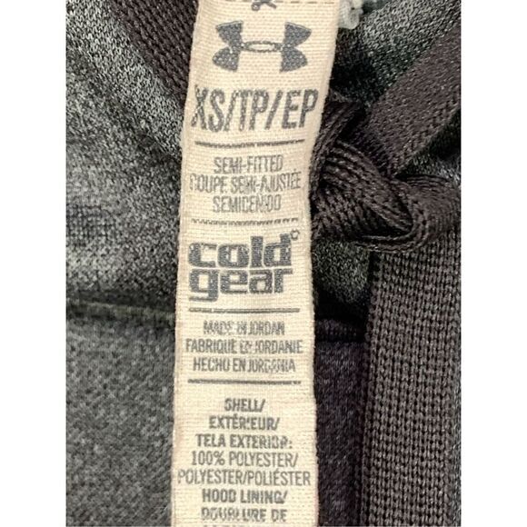 -2. Under Armour Women's Long Sleeve ColdGear Semi-Fitted Pullover Hoodie Gray X - Picture 3 of 7
